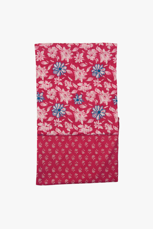 Floral patterned fabric on a white background