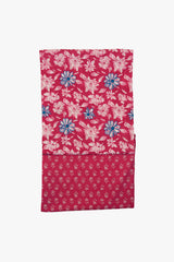 Floral patterned fabric on a white background