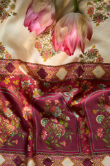 Unstitched Cotton silk fabric