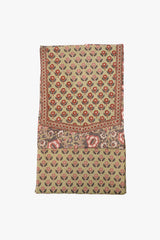 Decorative fabric with floral pattern on a white background